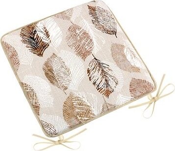 BELLATEX Vankúš na sedenie EMA 34/565 hladký 40 × 40 cm Béžové listy