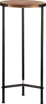 Stojan na kvety, kovový rám a jedľové drevo