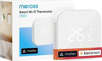 Meross Smart WiFi Thermostat for Boiler/Water Heating System, biely