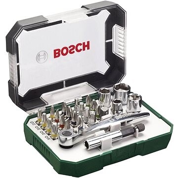 BOSCH 26-dielna súprava skrutkovacích bitov a rační 2.607.017.322