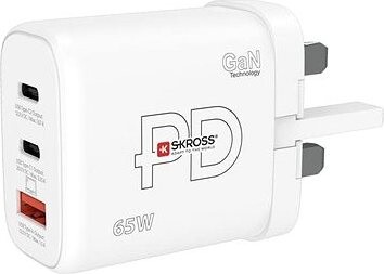SKROSS USB A + C Power charger 65 W GaN UK, Power Delivery, typ G