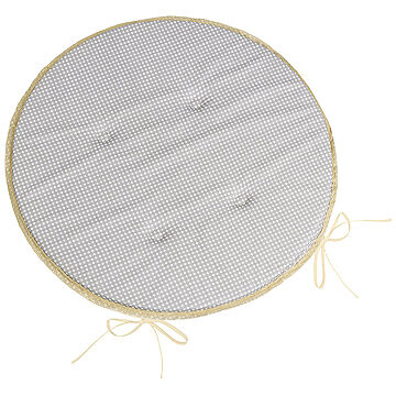 BELLATEX Sedák ADÉLA 79\904 okrúhly hladký priemer 40 cm kocka sivobiela