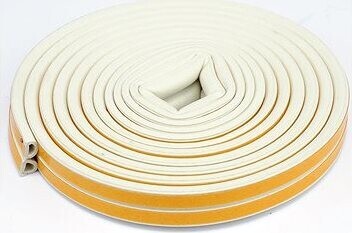 VOREL – Tesnenie na okná a dvere samolepiace, 9 × 7,4 mm, TYP D, biele, 6 m