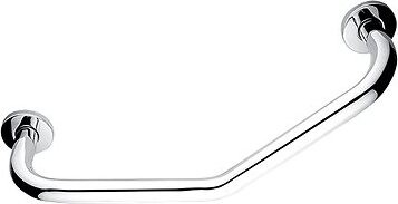 Nimco Držadlo do kúpeľne a WC – 425 × 25 mm nehrdzavejúca oceľ lomené nosnosť 120 kg BM-7035L-18