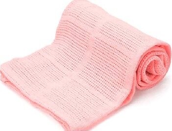Kaptan Bavlnená celulárna deka 180 × 230 cm, ružová