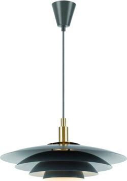 NORDLUX Bretagne závesný luster v severskom dizajne, 380 × 170 mm, G9, 25 W, sivý