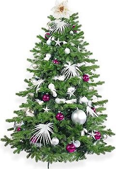 Ozdobený stromček POLÁRNÁ RUŽOVÁ II 450 cm s 222 ks ozdôb a dekorácii