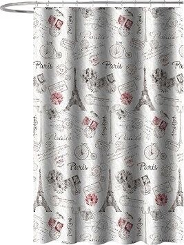 DuraHome Kúpeľňový záves 180 × 200 cm PES, vzorovaný_213786