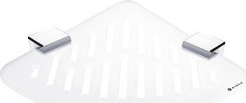 Nimco Polica do kúpeľne a sprchy rohová – plexisklo kov Kibo Ki-X212-26