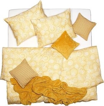 SCANquilt obliečky SATÉN kružnice zlaté