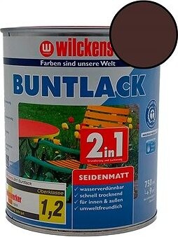 Wilckens Vodou riediteľná univerzálna akrylátová matná farba 2 v 1 hnedá, WI.12481700050