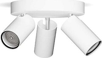 Signify Commercial Idris bodové kúpeľňové svietidlo 3× GU10, 5 W, bez zdroja, 20 cm, okrúhle, IP44, biele