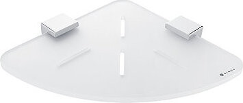 Nimco Polica do kúpeľne a sprchy rohová – plexisklo kov Kibo Ki-X208-26