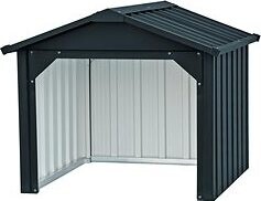 DURAMAX Domček záhradný na robotickú kosačku, antracit 66,5 × 70,4 × 70 cm