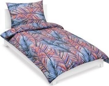 BELLATEX Obliečky bavlna 90/501 papradie svetlomodré 140 × 200, 70 × 90