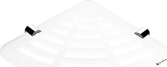 Nimco Polica do kúpeľne a sprchy rohová – plexisklo kov Bormo BR-X211-26