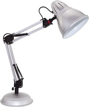 Aca Decor Retro stolná lampa Ufficio, strieborná