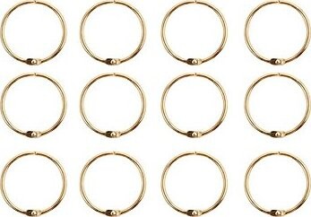 Spirella sada 12 ks krúžkov na sprchové závesy RINGO SMALL, zlatá, kov, priemer 4 cm
