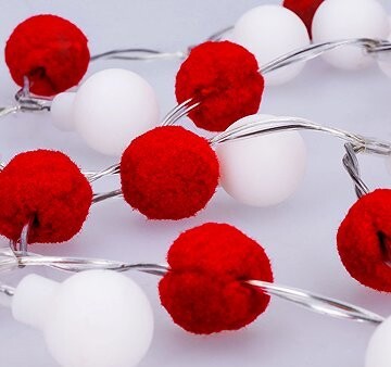 Solight LED vianočná retiazka červená-biela, 20× LED, 1,5 m