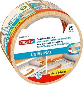 Kobercová obojstranná lepiaca páska 56170, 5 m x 50 mm, biela