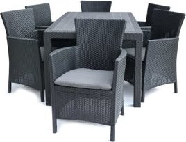 ROJAPLAST Set záhradného nábytku MELODY záhradný stôl 1 + 6 záhradných stoličiek IOWA