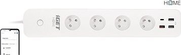 iGET HOME Power 4 USB – Smart WiFi predlžovací prívod 4x AC 230 V s 4x USB portom, meranie spotreby