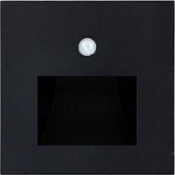 Luxera LED Schodiskové svietidlo s PIR senzorom Emithor čierne + montážny box