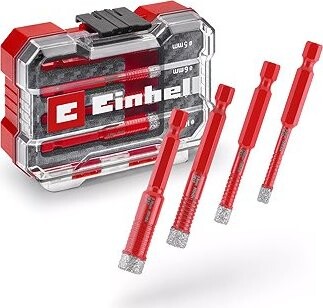 EINHELL XS-Case 4 diamantové vrtáky do dlaždíc 5/6/8/10 mm, 49500404