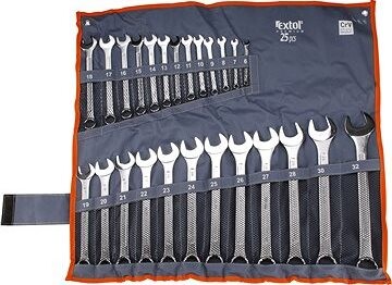 EXTOL PREMIUM kľúče očkoploché, sada 25 ks, 6 – 32 mm, CrV, 6334