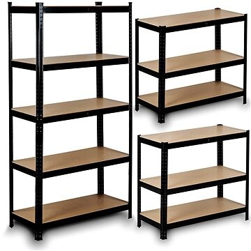 Humberg Kovový regál 150 × 75 × 30 cm čierny