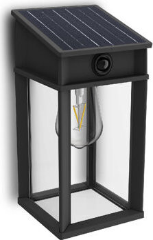 Philips Geri UltraEfficient solárne LED svietidlo so senzorom 3,2 W, 500 lm, 4000 K, IP44, hranaté, antracit