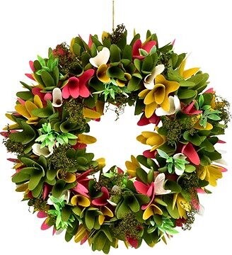 DOMMIO Veľkonočné dekorácie – Jarný veniec ozdobený, priemer 30 cm