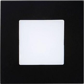 LUXERA. Step Light schodiskové svietidlo LED 1 W, 60 lm, 4000 K, 8,6 cm, hranaté, IP20, čierne