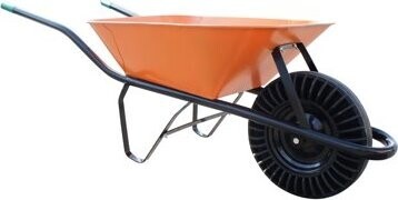 J.A.D. TOOLS kolečko stavební, plná pryž, 60 l, oranžové
