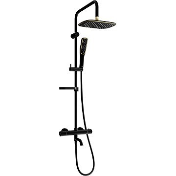 MEXEN KX49 vaňový stĺp s termostatickou batériou, čierny/zlatý (779004991-75)