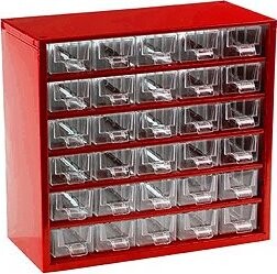 TOKOZ Zásuvkový organizér 06/30S– RAL 3002, červený