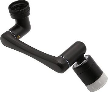 SEFIS kovový predlžovací nadstavec vodovodnej batérie otočný 1440° – čierny s gumou