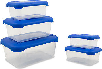 Belli E Forti Sada potravinových dóz Frigobella 5 ks, obdélníkové