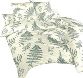 Dadka satén Papraď, banán 140 × 200, 70 × 90 cm