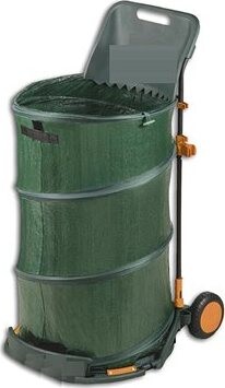 J.A.D. TOOLS Záhradný kôš na lístie, s podvozkom a rámom, 160 l