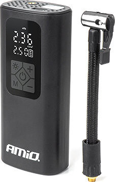 AMIO akumulátorový kompresor 3v1, kompresor, powerbanka, LED