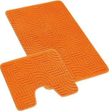 Bellatex Súprava Bany 60 × 100 cm + 60 × 50 cm 810/011 Uni bludisko oranžová