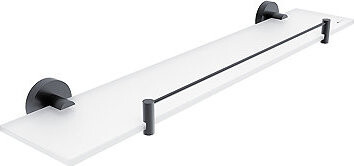 Nimco Polica do kúpeľne a sprchy 60 cm s ohrádkou – bez vŕtania Unix čierna UNC-13091BX-60-90