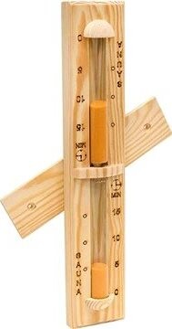 Sentiotec – presýpacie hodiny do sauny 15min, oranžový piesok, Borovica_2