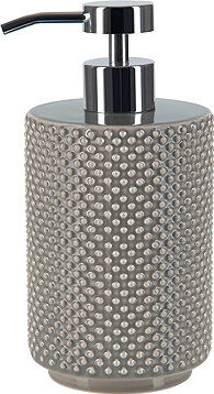 Spirella Dávkovač mydla MERO, keramika, 400 ml, sivo-hnedý