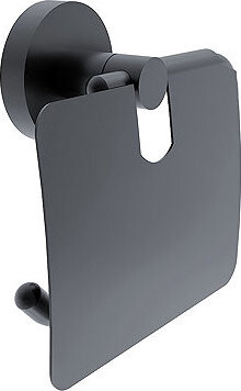 Nimco Držiak na toaletný papier s krytom nehrdzavejúca oceľ – bez vŕtania Unix čierny UNC-13055B-90
