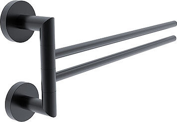 Nimco Držiak na uteráky 41 cm nehrdzavejúca oceľ – bez vŕtania Unix čierny UNC-13096-90