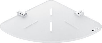 Nimco Polica do kúpeľne a sprchy rohová – plexisklo kov Bormo BR-X208-26