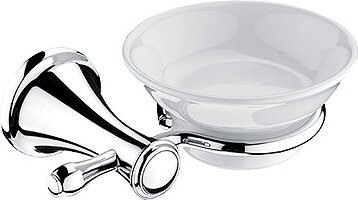 Nimco Mydlovnička Lada chróm – držiak na mydlo mosadz keramika LA 19059K-26