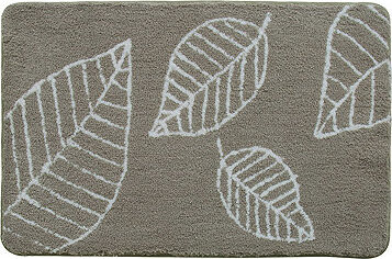 Spirella Koupelnová předložka Leaf 60 × 90 cm šedá